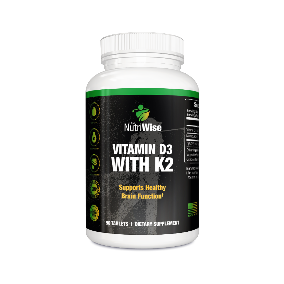 Vitamin D3 with K2, 1-3 serv. sz