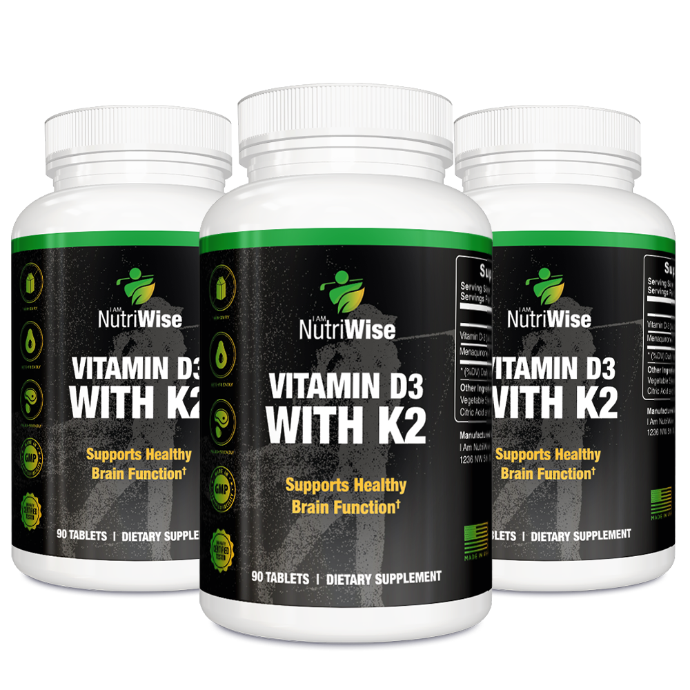 Vitamin D3 with K2, 1-3 serv. sz