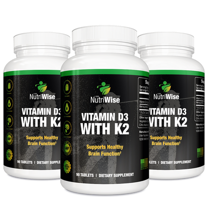 Vitamin D3 with K2, 1-3 serv. sz