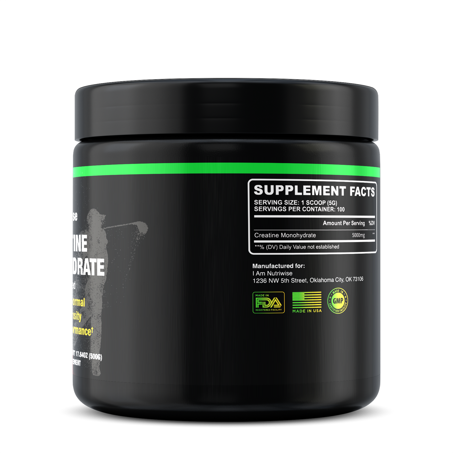 Creatine Monohydrate, 500g/100 serv.